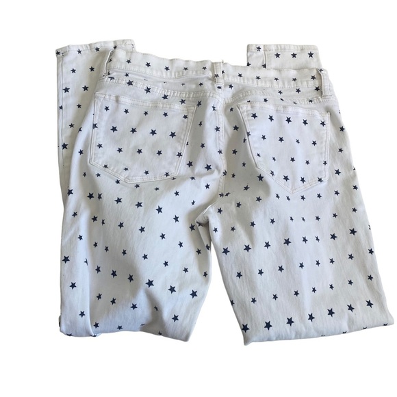 J crew toothpick cream pants with navy stars denim jeans 29” stars patriotic - Picture 11 of 11